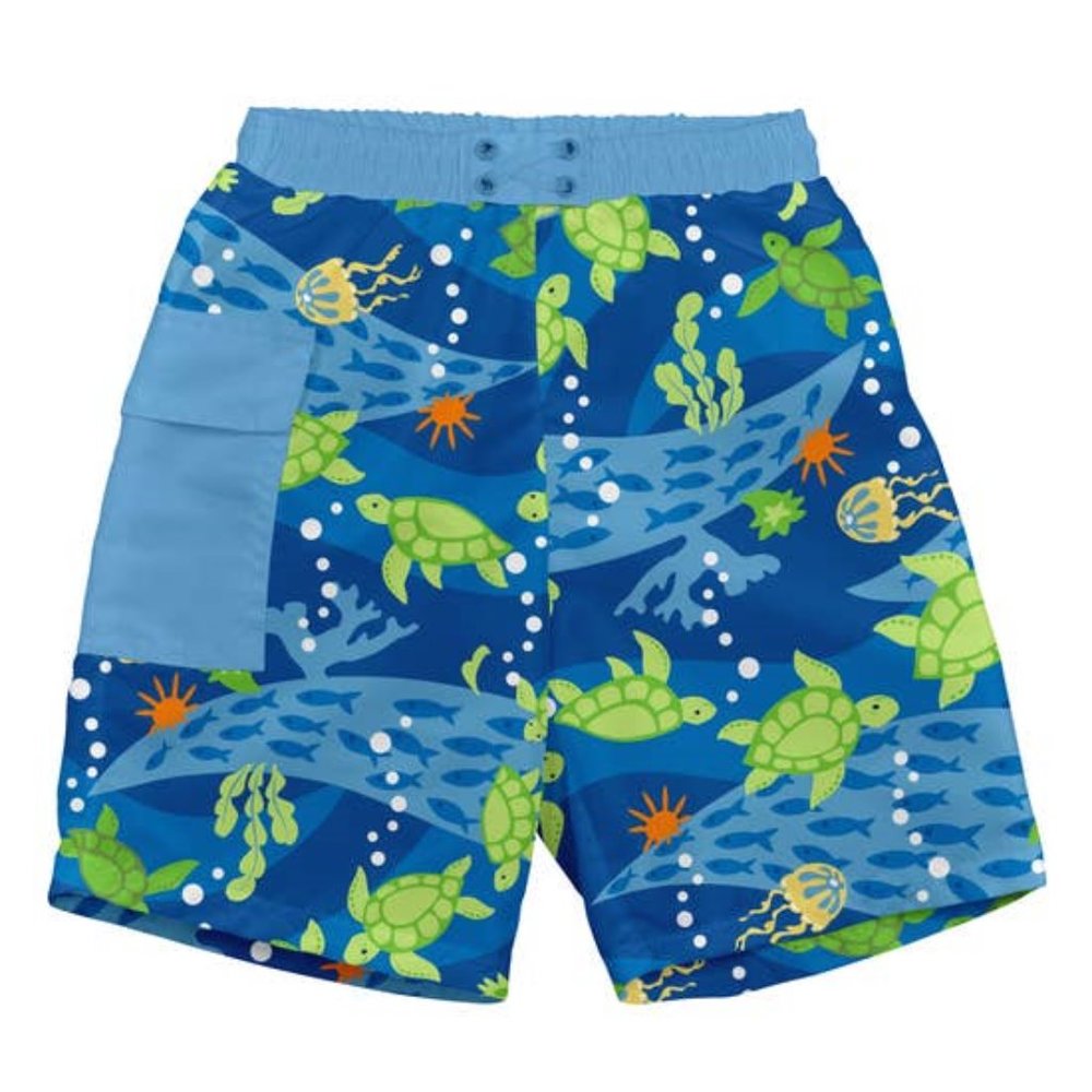 Pocket trunk w/bult in swim diaper